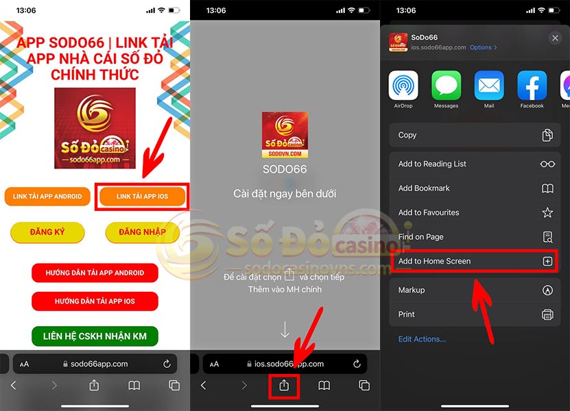 Hướng dẫn tải app Sodo Casino ios